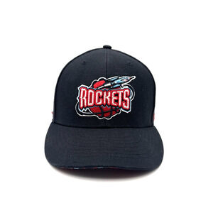 Vintage Houston Rockets '47 Brand Hardwood Classics Hat Big Logo Blue Wool Blend